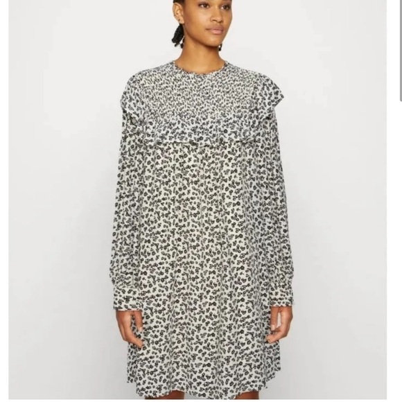 NWT Scotch and Soda short flowy dress with smock and frill detail - Picture 4 of 11